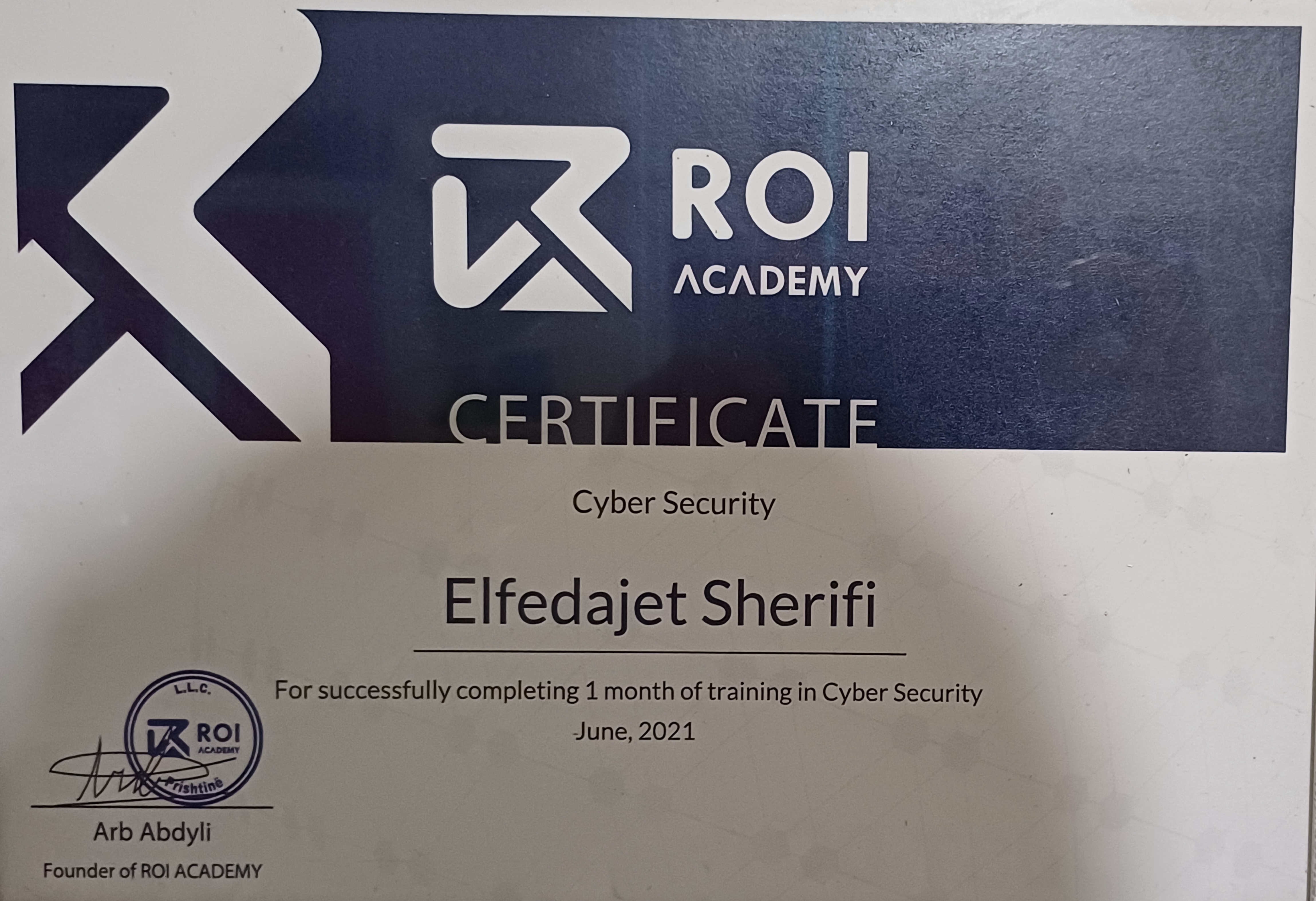 certificate